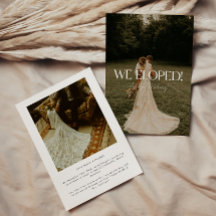 Moderne Schrift 2-Foto Hochzeits-Elopement