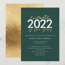 Moderne Schrift-Abschluss in Grün und Gold