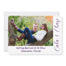 Moderne Schrift & Asymmetrische Foto Save-the-Date