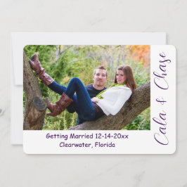 Moderne Schrift & Asymmetrische Foto Save-the-Date Einladung