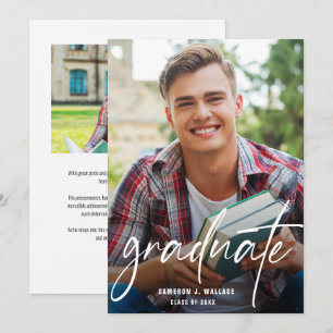 Moderne Schrift benutzerdefinierte Abschlussfotos Ankündigung