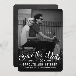 Moderne Schrift   Benutzerdefiniertes Foto Save th Save The Date