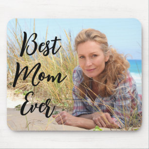 Moderne Schrift Best Mom Ever Foto Mousepad