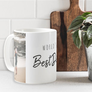 Moderne Schrift Bestes Vatertagsgeschenk Foto Kaffeetasse