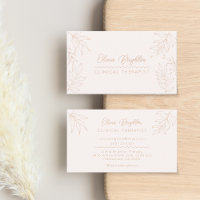 Moderne Schrift blasses Tan-Pfirsich-Therapeut