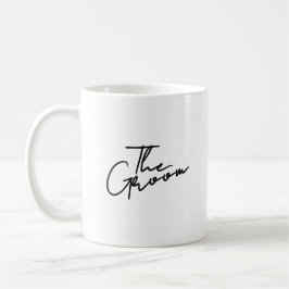 Moderne Schrift Bräutigam T-Shirt Kaffeetasse