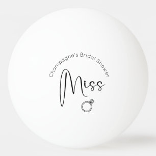 Moderne Schrift Brautparty Miss zu Mrs Tischtennisball