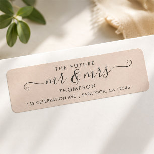 Moderne Schrift Chic Future MR und MRS Rosé