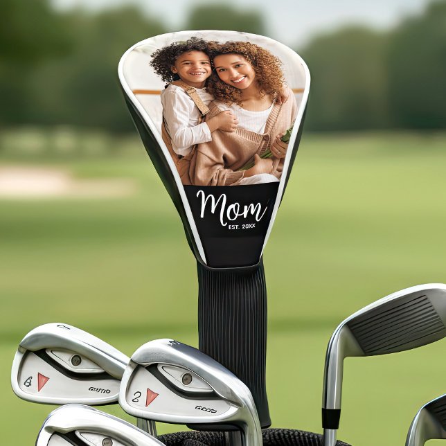 Moderne Schrift Datum Stilvoll Mama Golf Headcover (Von Creator hochgeladen)