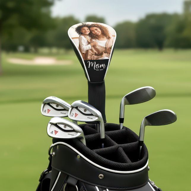 Moderne Schrift Datum Stilvoll Mama Golf Headcover (Von Creator hochgeladen)