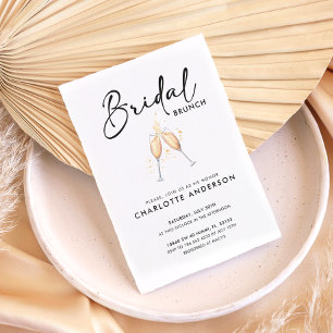 Moderne Schrift Einladung von Bridal Brunch