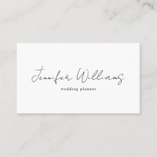 Moderne Schrift Elegant Minimalistisch Simple Whit Visitenkarte