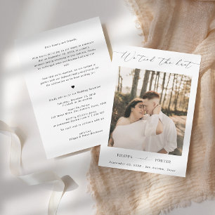 Moderne Schrift Elopement Hochzeitsempfang Nur Einladung