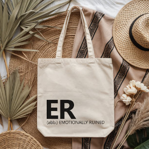 Moderne Schrift ER Tote Abschlussgeschenk für Kran Tragetasche