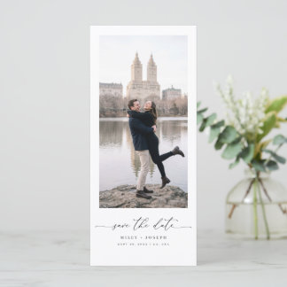 Moderne Schrift Foto Hochzeit Termin Merkzeichen