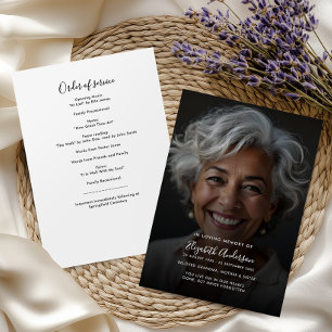 Moderne Schrift & Foto In Liebe zum Gedenken Traue Programm