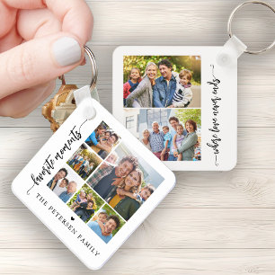 Moderne Schrift-Fotocollage personalisiert Schlüsselanhänger