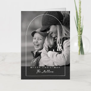 Moderne Schrift Frohe Weihnachten Bogen Foto Feier