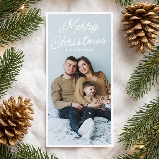 Moderne Schrift Frohe Weihnachten Hochformat-Foto (Von Creator hochgeladen)