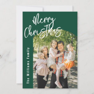 Moderne Schrift Frohe Weihnachten Tor Weihnachtsfo Karte