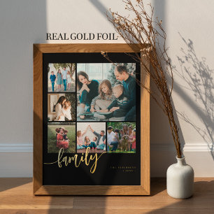 Moderne Schrift für Mehrfach-Fotocollage-Familie Foliendrucke