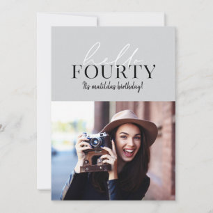 Moderne Schrift & geometrisches 40. Geburtstagsfot