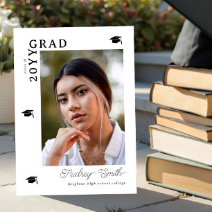 Moderne Schrift Graduiert 2 Foto Abitur Einladung