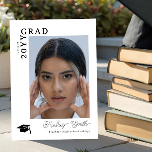 Moderne Schrift Graduiert 2 Foto Abitur Einladung