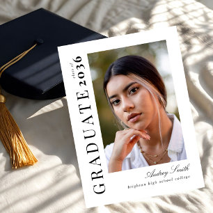 Moderne Schrift Graduiert 2 Foto Abitur Einladung