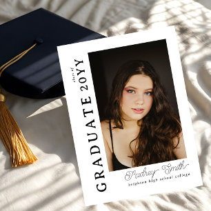 Moderne Schrift Graduiert 2 Foto Abitur Einladung