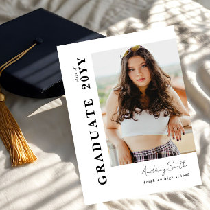 Moderne Schrift Graduiert 2 Foto Examen Einladung