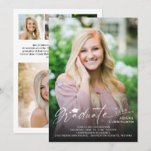 Moderne Schrift Graduierter 5 Foto Absolventenfeie