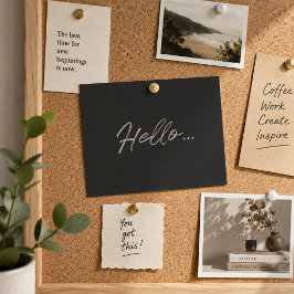 Moderne Schrift | Hallo Black Chalk nur zu sagen Postkarte