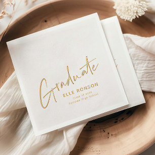Moderne Schrift handschriftlich Abschluss Servietten Mit Folie
