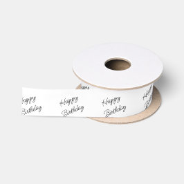 Moderne Schrift Happy Birthday Geschenkverpackung Satinband
