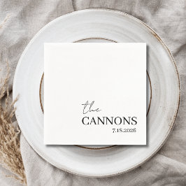 Moderne Schrift Hochzeit Personalisierter Name Dat Serviette