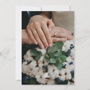 Moderne Schrift Hochzeitsfoto Save-the-Date Save The Date