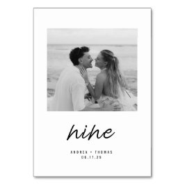 Moderne Schrift Hochzeitsfoto-Tisch Tischnummer
