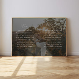 Moderne Schrift Hochzeitsgelübde Benutzerdefiniert Poster