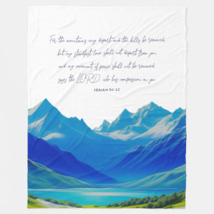 Moderne Schrift Isaiah 54:10 Fleecedecke