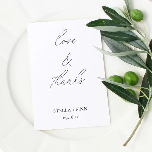 Moderne Schrift Liebe & Dank Hochzeit Permastempel