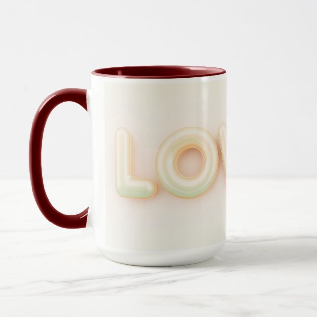 Moderne Schrift Lovely Ästhetik  Tasse (Links)