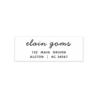 Moderne Schrift | Minimale elegante Rücksendeadres Permastempel
