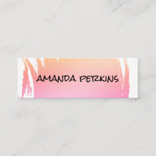 Moderne Schrift mit farbigem, gebürstetem Monogram Mini Visitenkarte