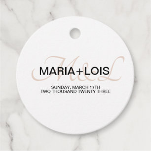 Moderne Schrift monogrammierte schwarze und rosa H Geschenkanhänger