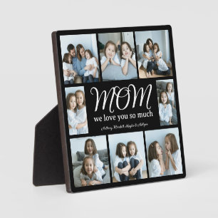 Moderne Schrift Mutter wir lieben dich Foto-Collag Fotoplatte
