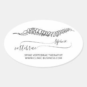 Moderne Schrift Orthopäde Massage Ovaler Aufkleber