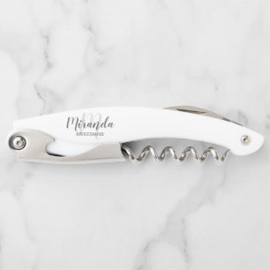 Moderne Schrift Personalized Brautjungfer Kellnermesser