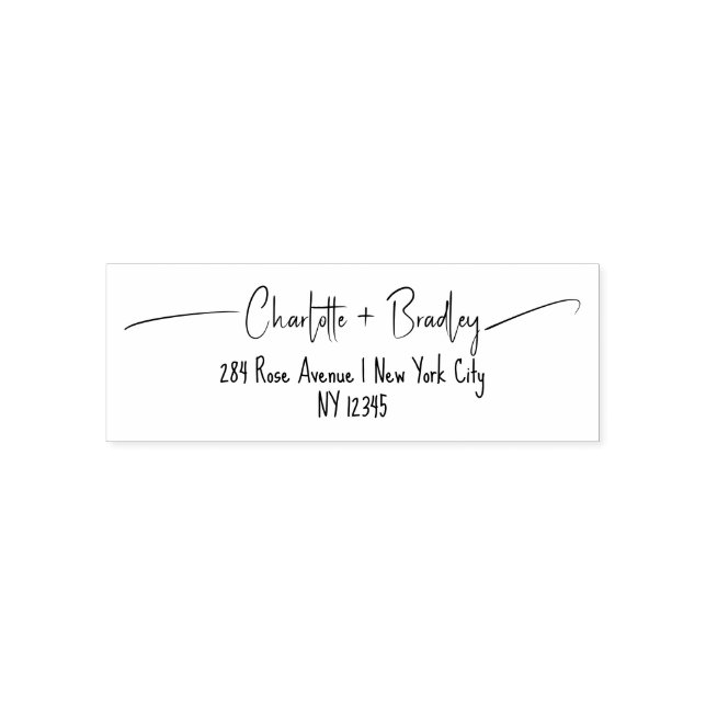 Moderne Schrift Professionelle persönliche Rücksen Permastempel (Design)