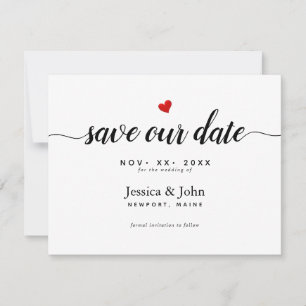 Moderne Schrift Rettet unser Datum, Herz Save The Date